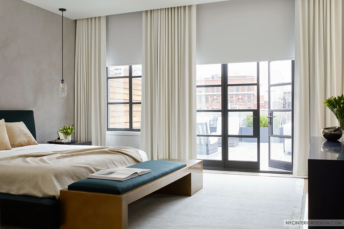 Tribeca penthouse master bedroom