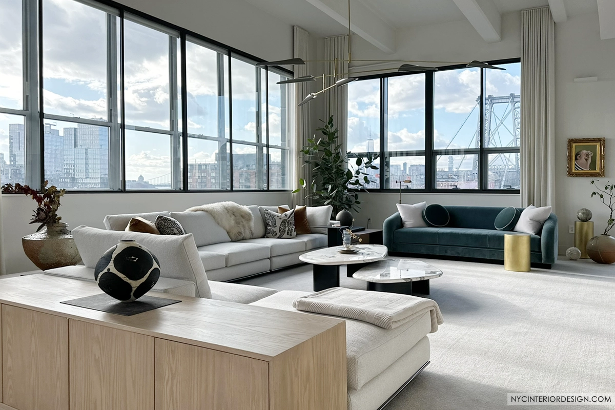 Williamsburg penthouse living room 2